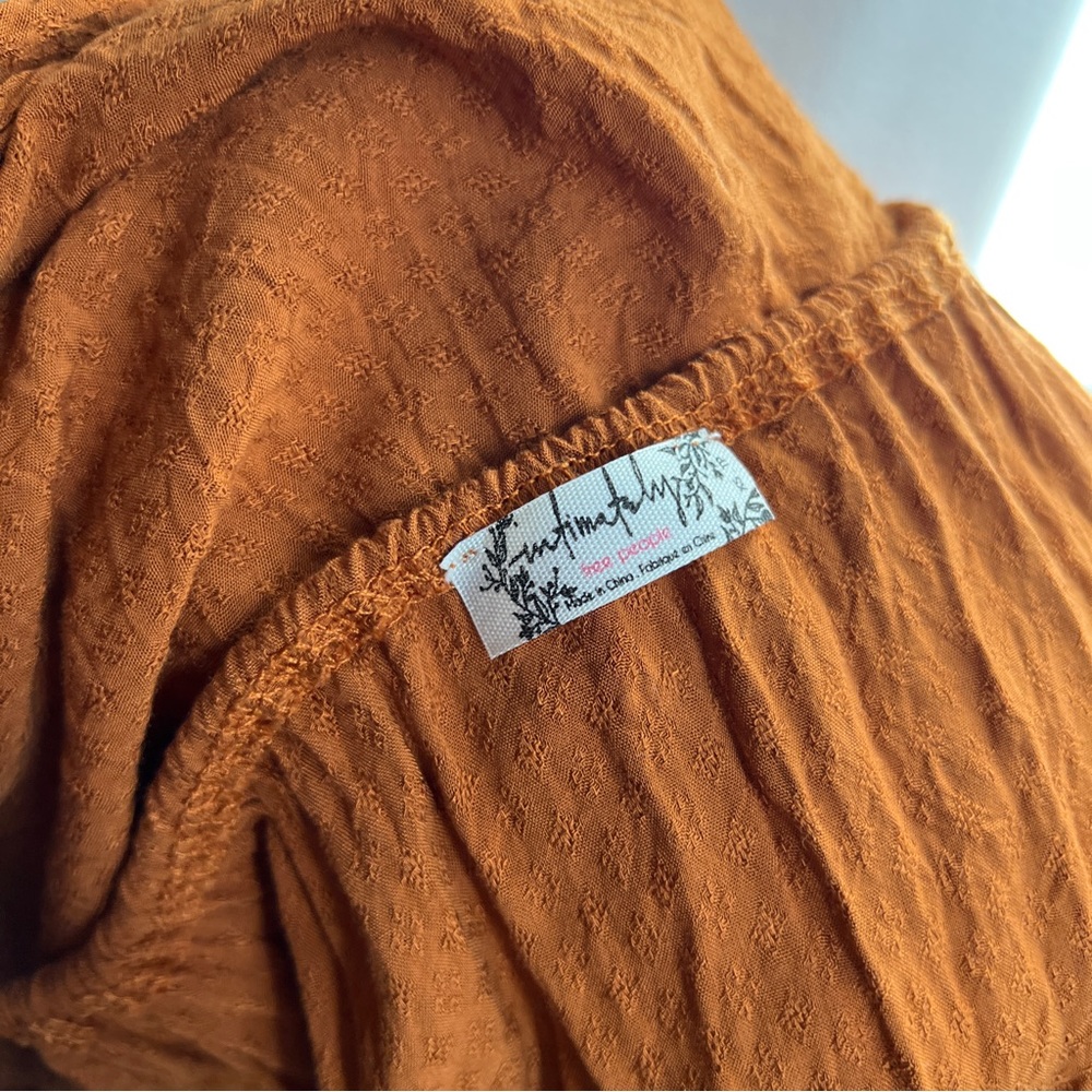Free People Shake It Up Dress xs Burnt Orange Gold Intimately - Picture 4 of 6
